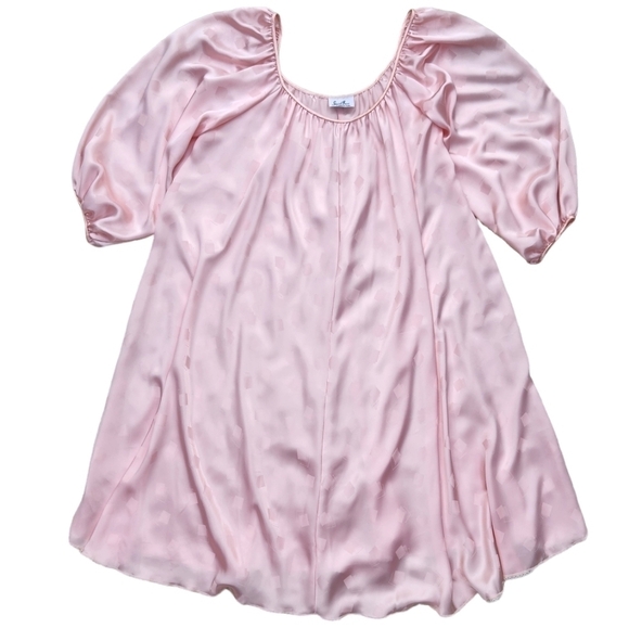 Claire Sandra By Lucie Ann Vintage Hollywood Glam Pink Nightgown Size Medium - Picture 1 of 9